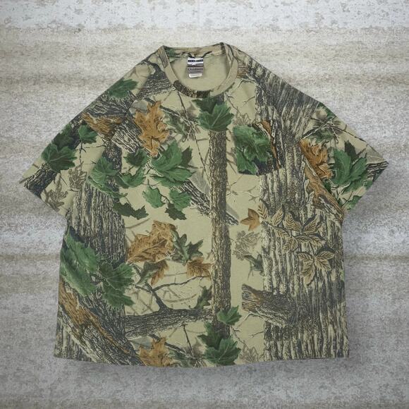 Realtree Other - Vintage 90s Realtree Shirt Mens 2XL Hunting Camo Cotton Short Sleeve Woodland